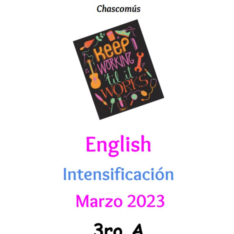 3A- INGLES INTESIFICACION- MARISA MORETTI