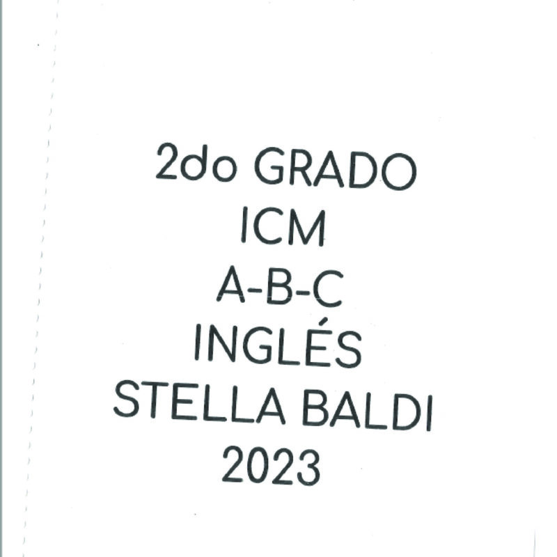2GRADO-INGLES-STELLA BALDI